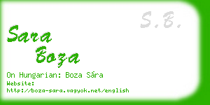 sara boza business card