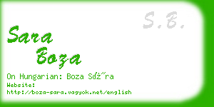 sara boza business card